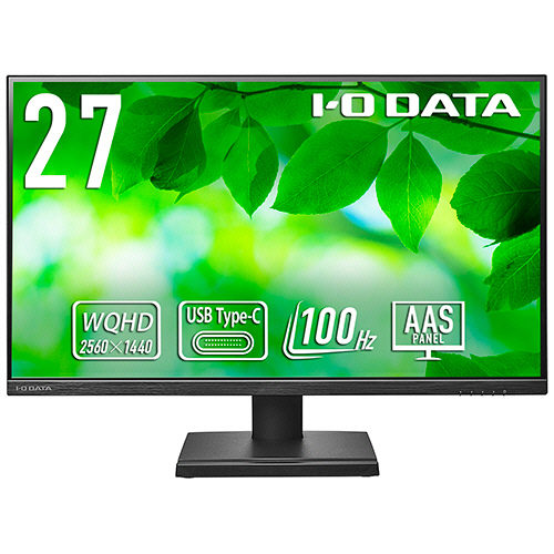 アイオーデータ　給電も可能なＵＳＢ　Ｔｙｐｅ－Ｃ搭載２７型液晶ディスプレイ　ＷＱＨＤ対応　ブラック　５年保証　ＬＣＤ－ＣＱ２７０ＳＡ　１台