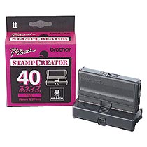 ブラザー ピータッチ スタンプクリエーター用スタンプ(グリップ+パッド) サイズ10(30×9) 黒 QS-S10B 1個