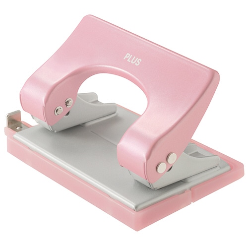 プラス 2穴パンチ フォース1/2 Sサイズ 16枚穿孔 ピンク 紙箱入 PU-816A 1台