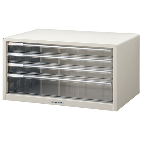 ナカバヤシ アバンテV2 レターケース A3ヨコ 浅3段・深1段 シロ A3L-44 1台