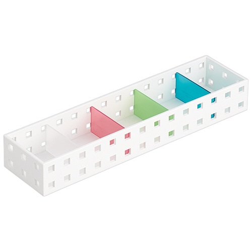 吉川国工業所 スリムケース Lサイズ ホワイト/ミックス CB-9008S(WM) 1個