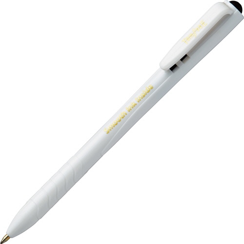 TANOSEE ノック式なめらかインク油性ボールペン(使い切りタイプ) 0.7mm 黒 (軸色:白) 1パック(10本)