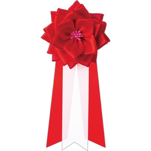 サムソン 記章 バラ3枚タレ 赤 中 RD-2 1個