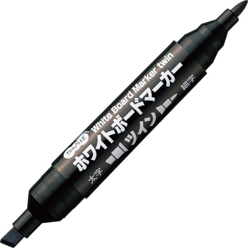 TANOSEE ホワイトボードマーカー ツイン 黒 1本