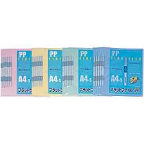 ビュートン フラットファイルPP A4タテ 160枚収容 背幅18mm ピンク FF-A4S-P5 1パック(5冊)