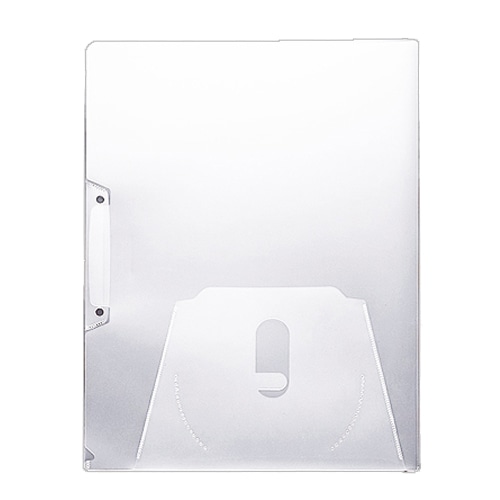 リヒトラブ クリヤーホルダーST(CDポケット付) A4タテ 2穴 乳白 F-1142 1枚