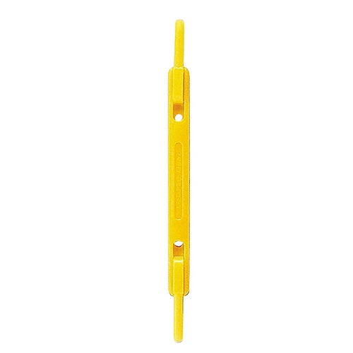 リヒトラブ ルーパーファスナー 足間隔80mm 約150枚収容 2穴 黄 F-1-5 1パック(5本)