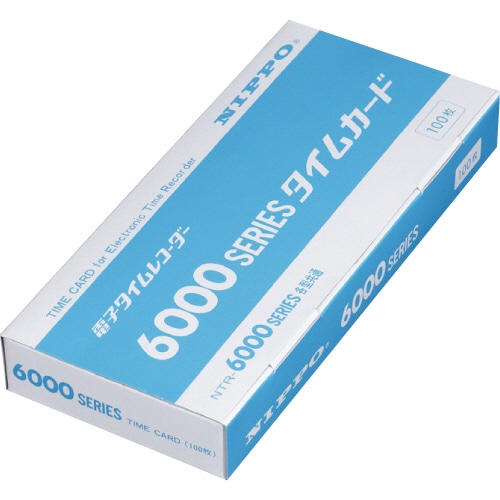 武藤工業 ニッポー用タイムカード 6000シリーズカード 1パック(100枚)