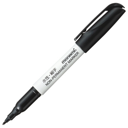 モナミ NON-PERMANENT MARKER(ACCU LINER PEN X-FINE) 黒 12901 1本