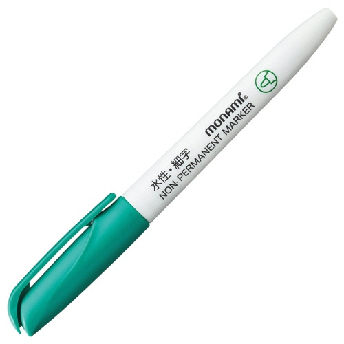 モナミ NON-PERMANENT MARKER(ACCU LINER PEN X-FINE) 緑 12904 1本
