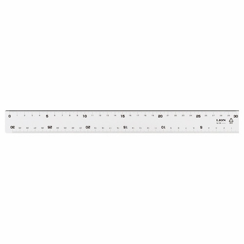 ライオン事務器 PET樹脂 直線定規 30cm NO.10K 1本
