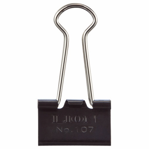 ライオン事務器 バインダークリップ 小 口幅19mm No.107 1箱(10個)