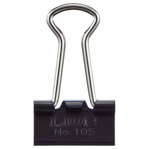 ライオン事務器 バインダークリップ 豆 口幅13mm No.105 1箱(10個)