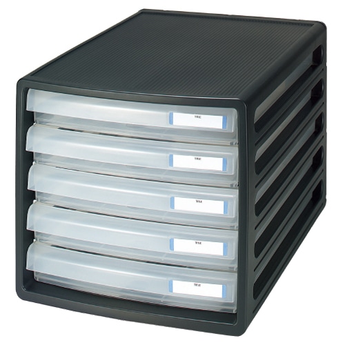 プラス レターケース(PP製) A4タテ 浅5段 LC-105F 1台