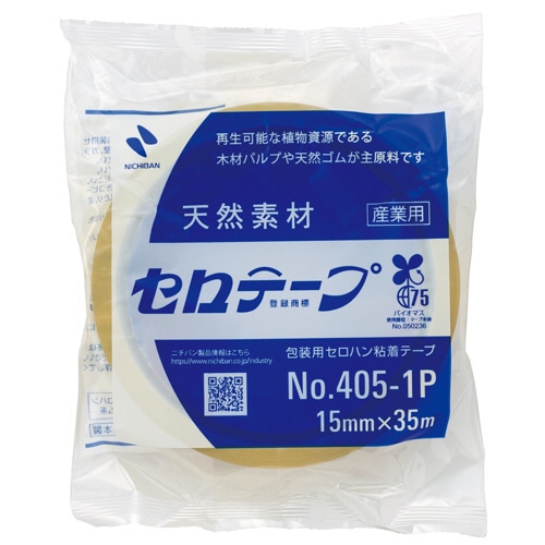ニチバン 産業用セロテープ 大巻 15mm×35m 4051P-15 1巻