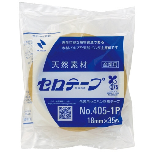 ニチバン 産業用セロテープ 大巻 18mm×35m 4051P-18 1巻