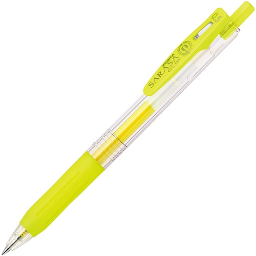 ゼブラ ゲルインクボールペン サラサクリップ 0.5mm ネオンイエロー JJ15-NY 1本