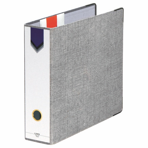 ライオン事務器 AZファイル A4タテ 2穴 470枚収容 背幅89mm グレー No.10 1冊
