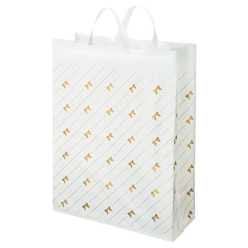 福助工業 カルチャーバッグ リボンストライプ柄 大 0497479 1パック(20枚)