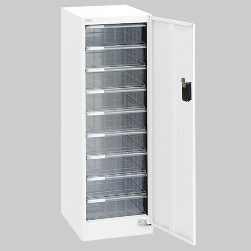 ナカバヤシ セキュリティフロアケース(ダイヤル錠タイプ) A4タテ 深型9段 白 AF-NDSM9シロ 1台