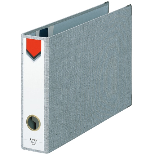 ライオン事務器 スモールファイル A4ヨコ 2穴 270枚収容 背幅60mm グレー No.30-A4E 1冊