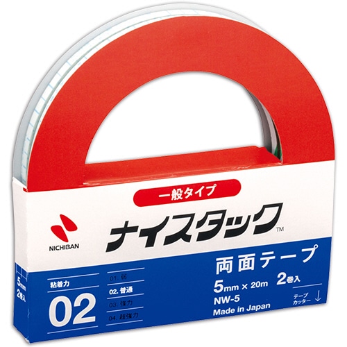 ニチバン ナイスタック 再生紙両面テープ 大巻 5mm×20m NW-5 1パック(2巻)