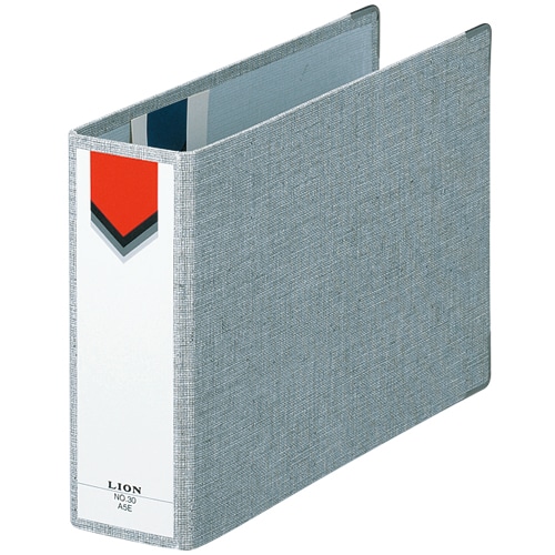 ライオン事務器 スモールファイル A5ヨコ 2穴 270枚収容 背幅60mm グレー No.30-A5E 1冊