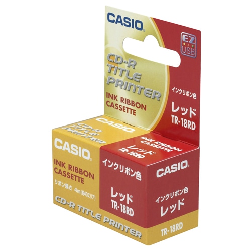 カシオ　ＤＩＳＣタイトルプリンター　インクリボンカセット　レッド　ＴＲ－１８ＲＤ　１個
