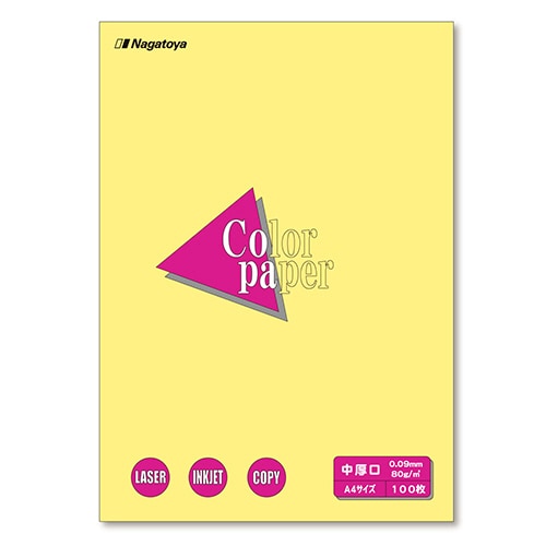長門屋商店 Color Paper A4 中厚口 クリーム ナ-3203 1冊(100枚)