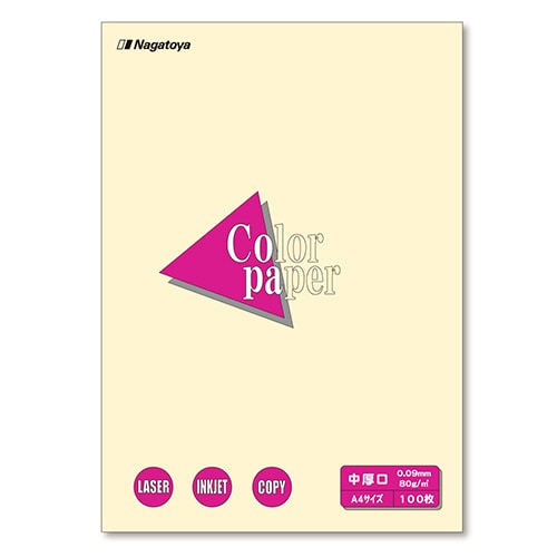 長門屋商店 Color Paper A4 中厚口 レモン ナ-3202 1冊(100枚)