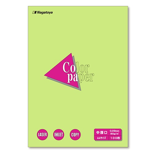 長門屋商店 Color Paper A4 中厚口 うぐいす ナ-3208 1冊(100枚)