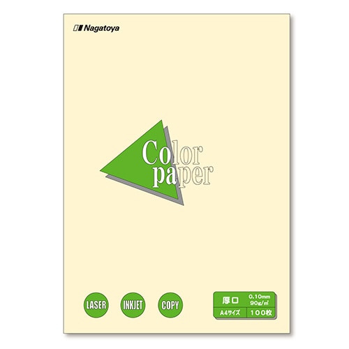 長門屋商店 Color Paper A4 厚口 レモン ナ-3302 1冊(100枚)