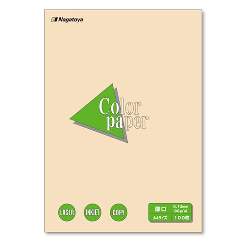 長門屋商店 Color Paper A4 厚口 アイボリー ナ-3315 1冊(100枚)