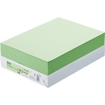 TANOSEE αエコカラーペーパーII A4 グリーン 1冊(500枚)