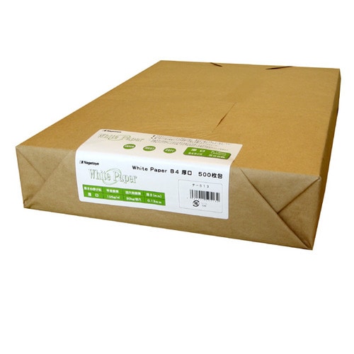 長門屋商店 ホワイトペーパー B4 厚口 90kg ナ-513 1冊(500枚)