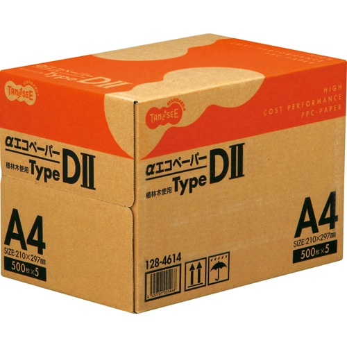 TANOSEE αエコペーパー タイプDII A4 1箱(2500枚:500枚×5冊)