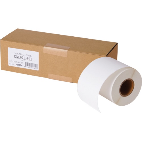 エプソン ラベルロール紙 76mm幅 約37m 連続ラベル ENL076-090 1セット(3巻)