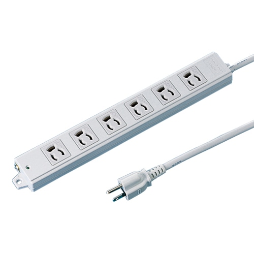 サンワサプライ 工事物件タップ 抜け止め マグネット付 3P・6個口 3.0m TAP-K6-3 1個