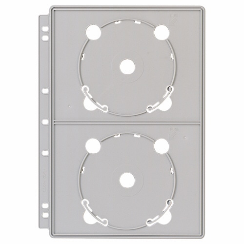 ライオン事務器 CDポケット バインダー追加用ポケット A4 2・3・4穴 両面4ポケット CD-P4 1枚