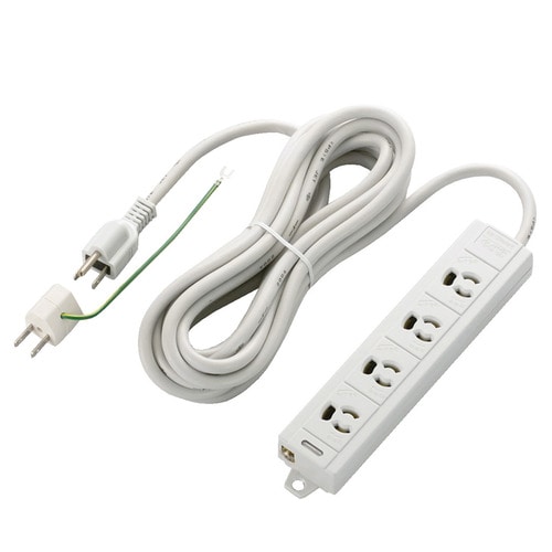 エレコム マグネット付抜け止めタップ 3P・4個口 5.0m RoHS指令準拠(10物質) T-ECOH3450NM 1個