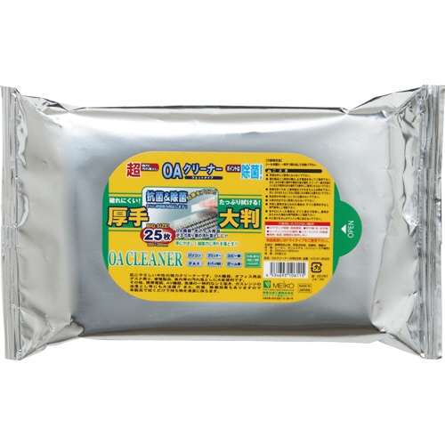 明晃化成工業 OAクリーナー ウエットティッシュ 大判厚手タイプ KCL61-BG25 1個(25枚)