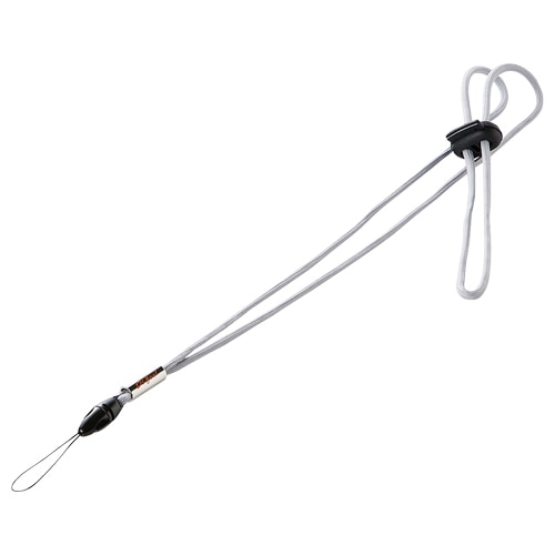 サンワサプライ ネックストラップ 細ひも グレー DG-ST15GY 1本