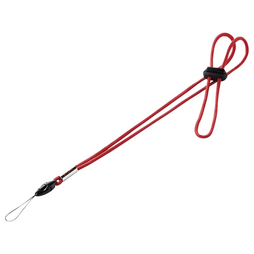 サンワサプライ ネックストラップ 細ひも レッド DG-ST15R 1本