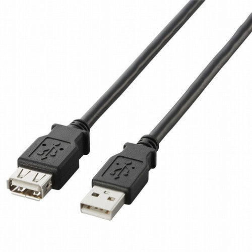 エレコム USB2.0延長ケーブル (A)オス-(A)メス ブラック 3.0m RoHS指令準拠(10物質) U2C-E30BK 1本