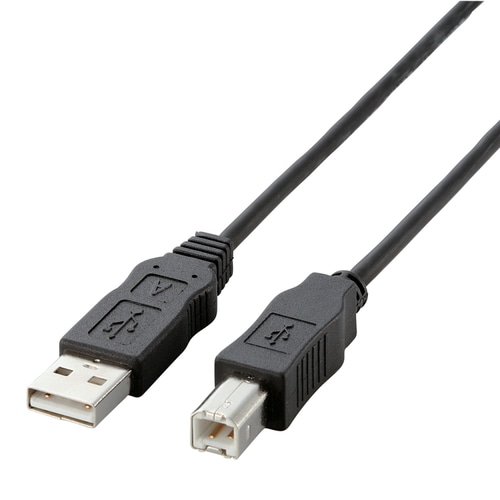 エレコム 環境対応USB2.0ケーブル (A)オス-(B)オス ブラック 2.0m RoHS指令準拠(10物質) USB2-ECO20 1本