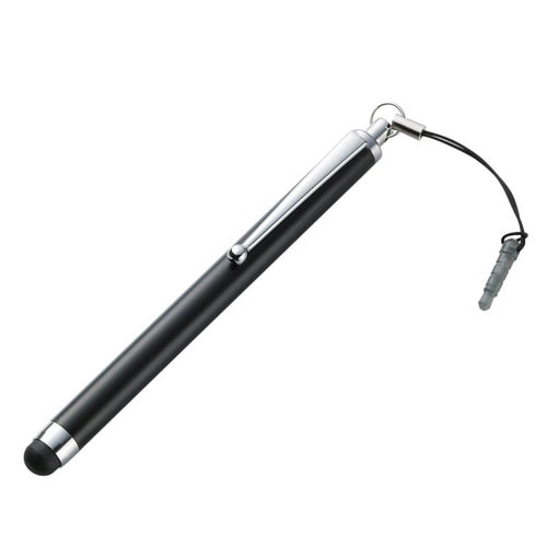 エレコム スマートフォン対応タッチペン ロングタイプ ブラック P-TPLBK 1本