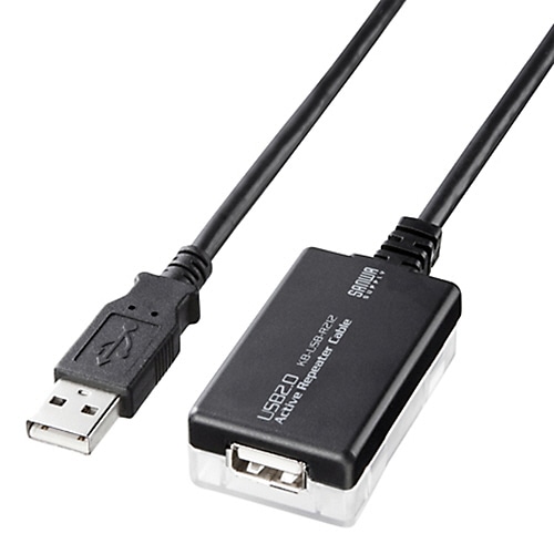 サンワサプライ 延長USB2.0アクティブリピーターケーブル (A)オス-(A)メス 12m KB-USB-R212 1本