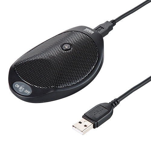 サンワサプライ WEB会議高感度USBマイク 無(全)指向性 MM-MCUSB22 1個