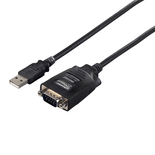 バッファロー USBシリアル変換ケーブル (A)オス-(D-Sub9pin)オス ブラックスケルトン 1m BSUSRC0610BS 1本