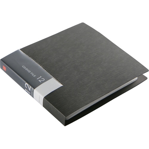 バッファロー CD/DVDファイルケース ブックタイプ 12枚収納 ブラック BSCD01F12BK 1個